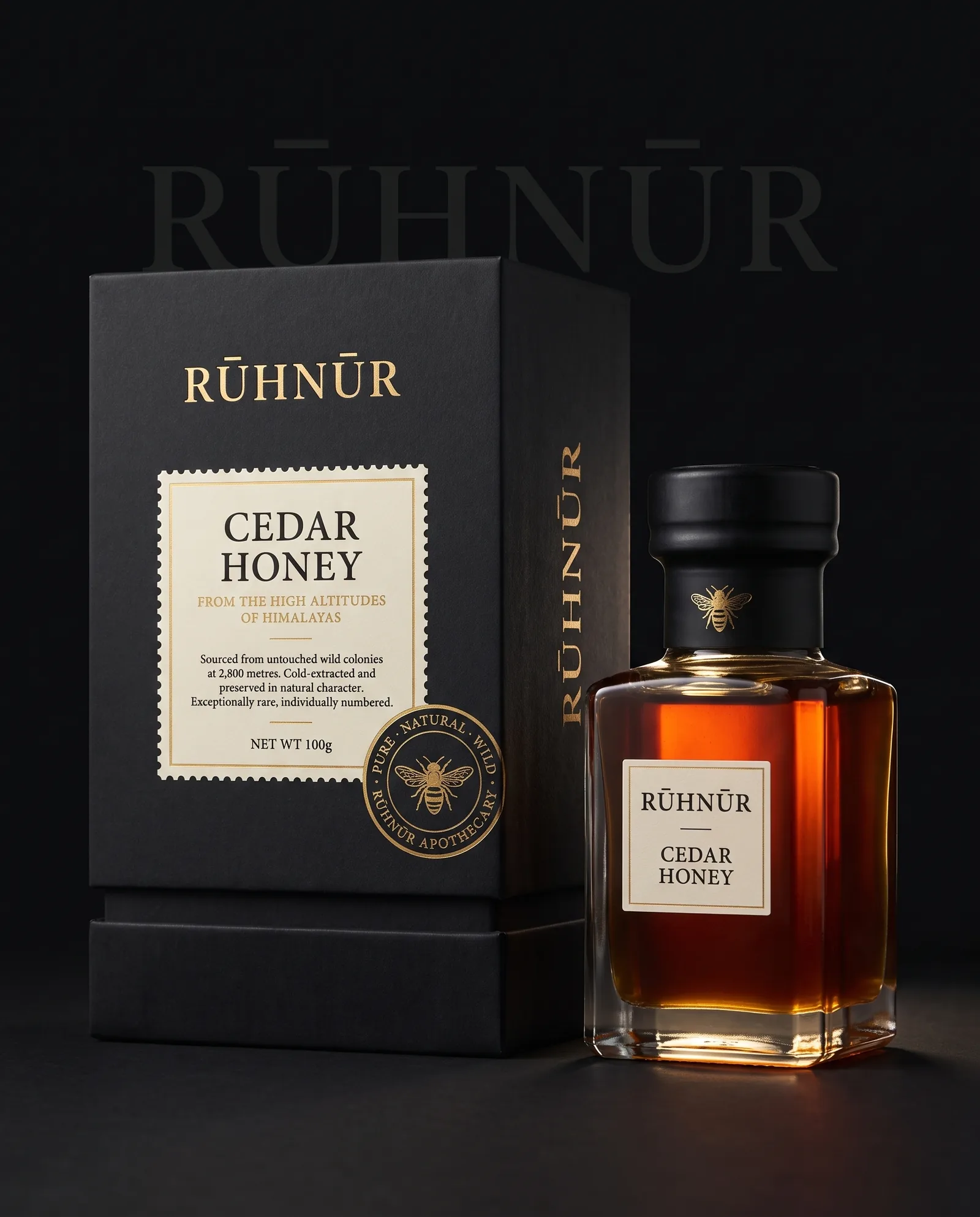 Cedar Honey packaging